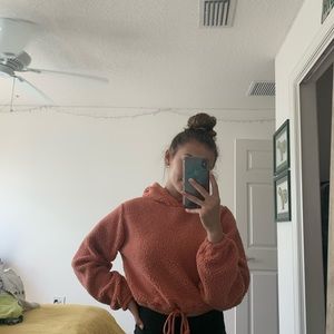 Teddy Bear Cropped Hoodie